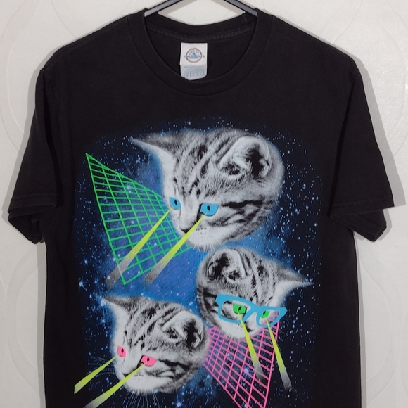 Crazy Neon Cat Delta Pro T-Shirt Unisex XS - Picture 4 of 12